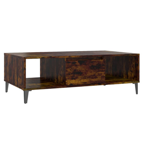 vidaXL Couchtisch Räuchereiche 103,5x60x35 cm Holzwerkstoff