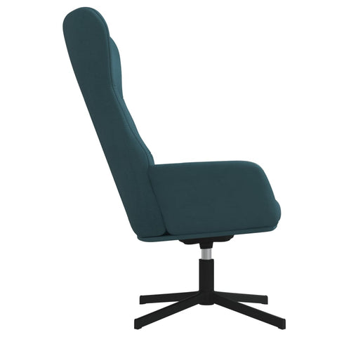 Relaxsessel mit Hocker Blau Samt