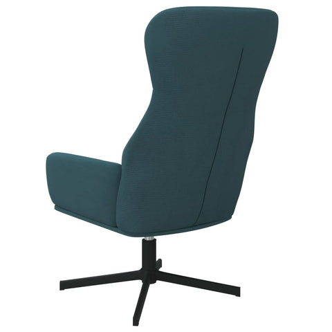 Relaxsessel mit Hocker Blau Samt