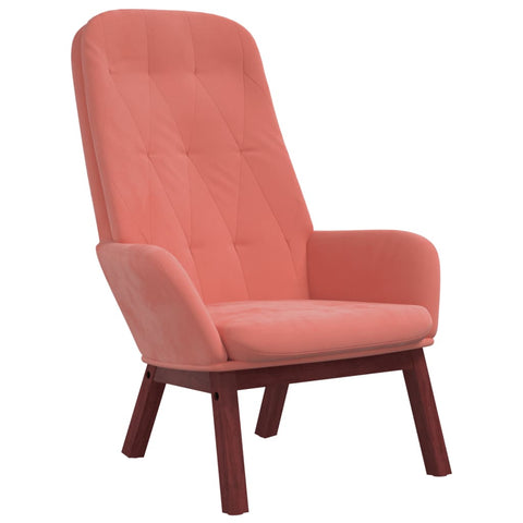 Relaxsessel mit Hocker Rosa Samt