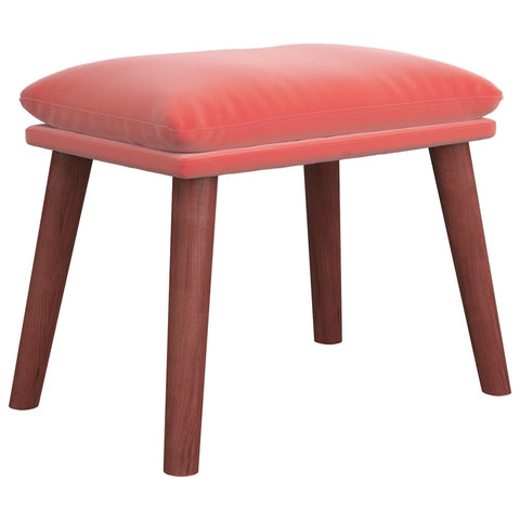 Relaxsessel mit Hocker Rosa Samt