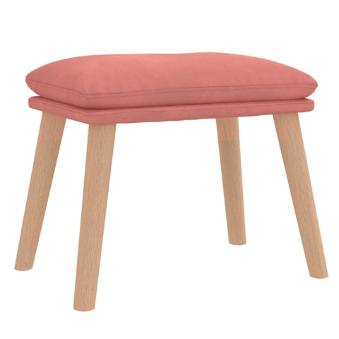 vidaXL Relaxsessel mit Hocker Rosa Samt