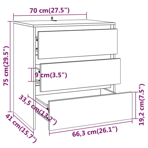 vidaXL 2-tlg. Sideboard Schwarz Holzwerkstoff