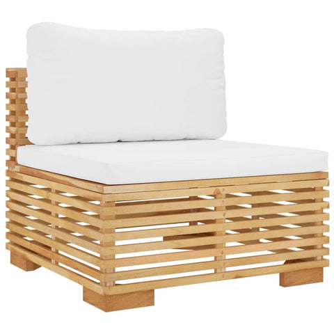 12-tlg. Garten-Lounge-Set mit Kissen Massivholz Teak