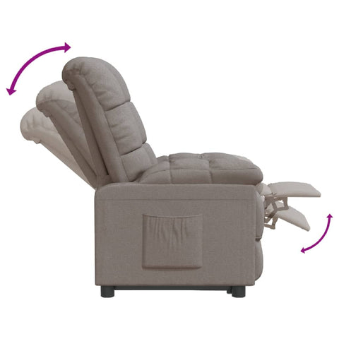 vidaXL Relaxsessel Taupe Stoff