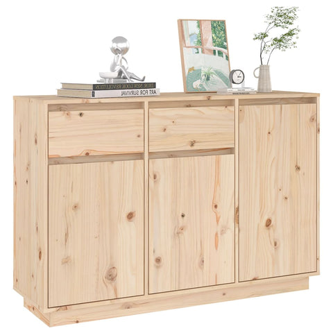 vidaXL Sideboard 110x34x75 cm Massivholz Kiefer