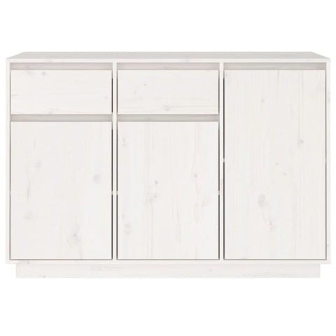 vidaXL Sideboard Weiß 110x34x75 cm Massivholz Kiefer