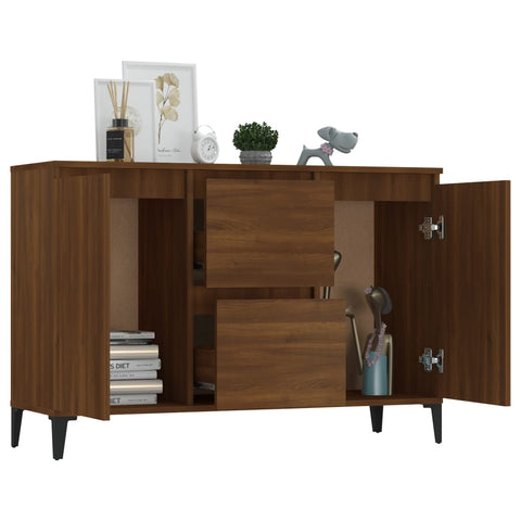 Sideboard Braun Eichen-Optik 104x35x70 cm Holzwerkstoff