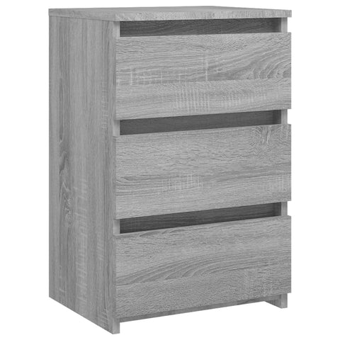 vidaXL Nachttische 2 Stk. Grau Sonoma 40x35x62,5 cm Holzwerkstoff