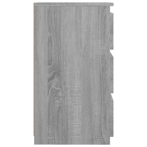 vidaXL Nachttische 2 Stk. Grau Sonoma 40x35x62,5 cm Holzwerkstoff