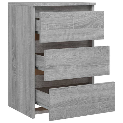 vidaXL Nachttische 2 Stk. Grau Sonoma 40x35x62,5 cm Holzwerkstoff