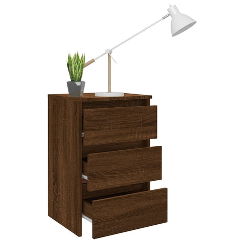 vidaXL Nachttisch Braun Eichen-Optik 40x35x62,5 cm Holzwerkstoff