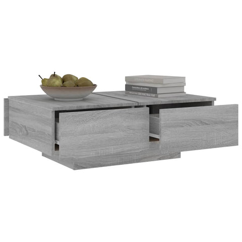 vidaXL Couchtisch Grau Sonoma 90x60x31 cm Holzwerkstoff