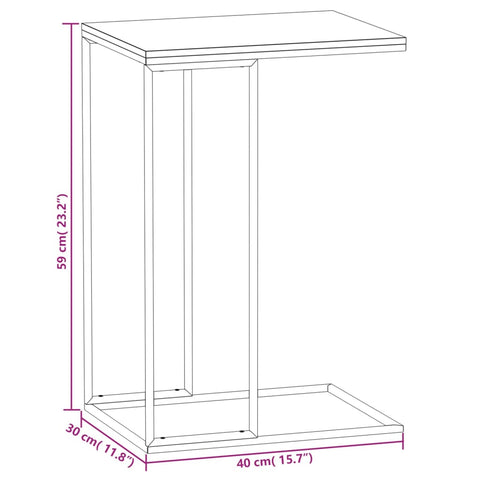 vidaXL Beistelltisch Weiß 40x30x59 cm Holzwerkstoff