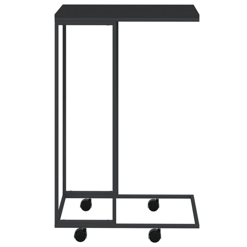 vidaXL Beistelltisch mit Rollen Schwarz 40x30x63,5 cm Holzwerkstoff