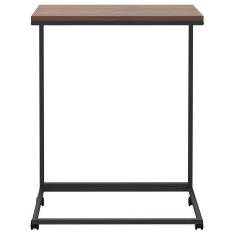 vidaXL Beistelltisch mit Rollen Schwarz 55x35x70 cm Holzwerkstoff