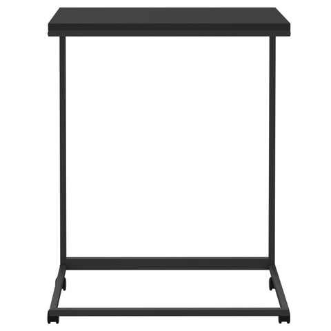 vidaXL Beistelltisch mit Rollen Schwarz 55x35x70 cm Holzwerkstoff