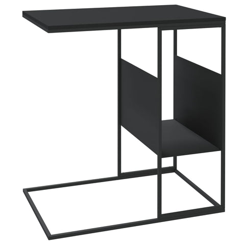 vidaXL Beistelltisch Schwarz 55x36x59,5 cm Holzwerkstoff