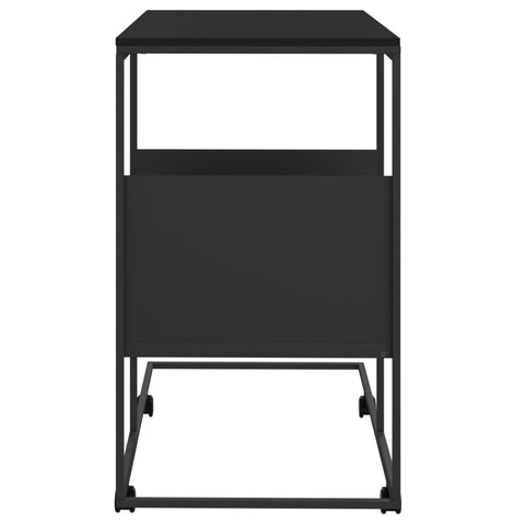 vidaXL Beistelltisch mit Rollen Schwarz 55x36x63,5 cm Holzwerkstoff