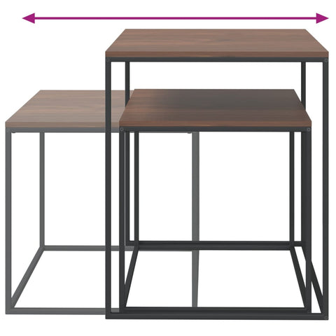 vidaXL Couchtisch-Set 2-tlg. Holzwerkstoff und Metall