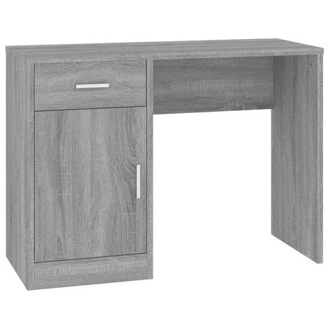 vidaXL Schreibtisch mit Stauraum Grau Sonoma 100x40x73 cm