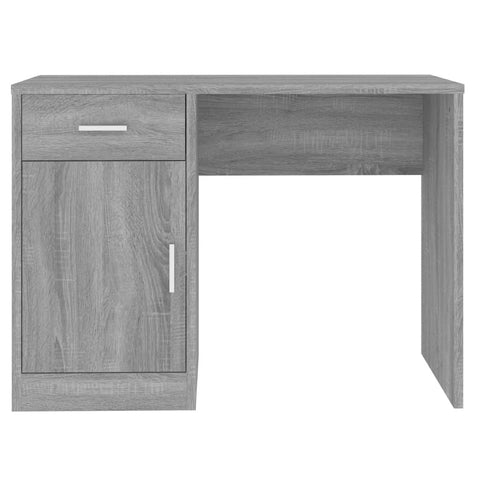 vidaXL Schreibtisch mit Stauraum Grau Sonoma 100x40x73 cm