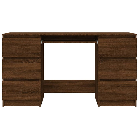 vidaXL Schreibtisch Braun Eichen-Optik 140x50x77 cm Holzwerkstoff