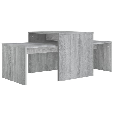 vidaXL Couchtisch-Set Grau Sonoma 100x48x40 cm Holzwerkstoff