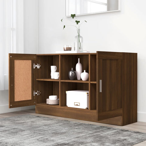 Sideboard Braun Eichen-Optik 120x30,5x70 cm Holzwerkstoff