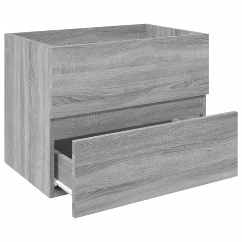 vidaXL Waschbeckenunterschrank Grau Sonoma 60x38,5x45 cm Holzwerkstoff