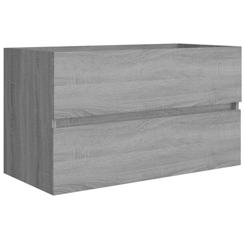 vidaXL Waschbeckenunterschrank Grau Sonoma 80x38,5x45 cm Holzwerkstoff