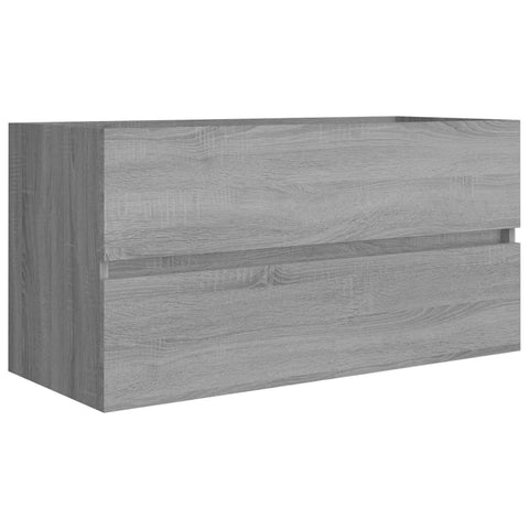 vidaXL Waschbeckenunterschrank Grau Sonoma 90x38,5x45 cm Holzwerkstoff