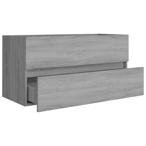 vidaXL Waschbeckenunterschrank Grau Sonoma 90x38,5x45 cm Holzwerkstoff