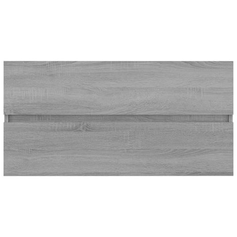 vidaXL Waschbeckenunterschrank Grau Sonoma 90x38,5x45 cm Holzwerkstoff