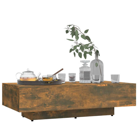 vidaXL Couchtisch Räuchereiche 100x49,5x31 cm Holzwerkstoff