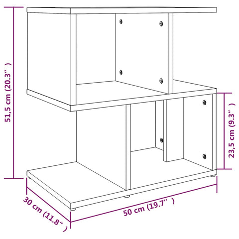 vidaXL Nachttisch Grau Sonoma 50x30x51,5 cm Holzwerkstoff