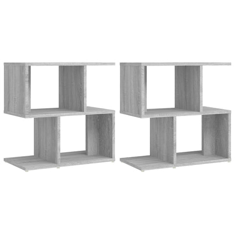 vidaXL Nachttische 2 Stk. Grau Sonoma 50x30x51,5 cm Holzwerkstoff