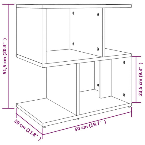 vidaXL Nachttische 2 Stk. Grau Sonoma 50x30x51,5 cm Holzwerkstoff