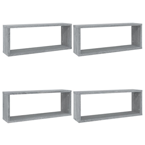 Würfelregale 4 Stk. Grau Sonoma 60x15x23 cm Holzwerkstoff