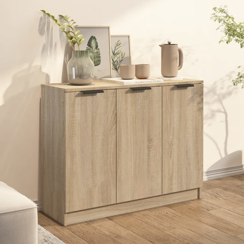 vidaXL Sideboard Sonoma-Eiche 90,5x30x70 cm Holzwerkstoff