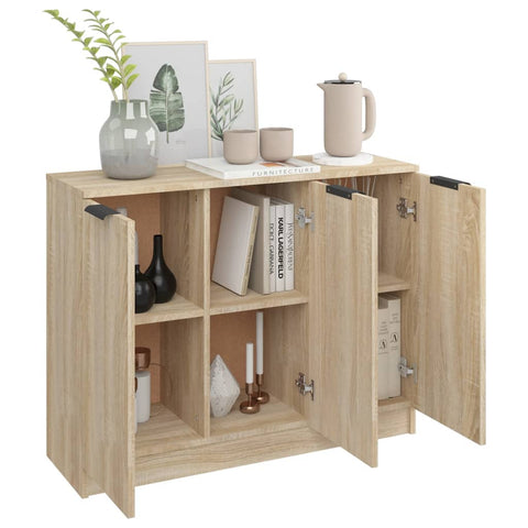 vidaXL Sideboard Sonoma-Eiche 90,5x30x70 cm Holzwerkstoff