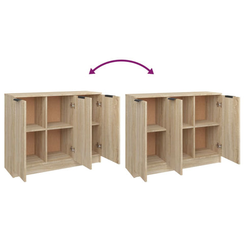 vidaXL Sideboard Sonoma-Eiche 90,5x30x70 cm Holzwerkstoff