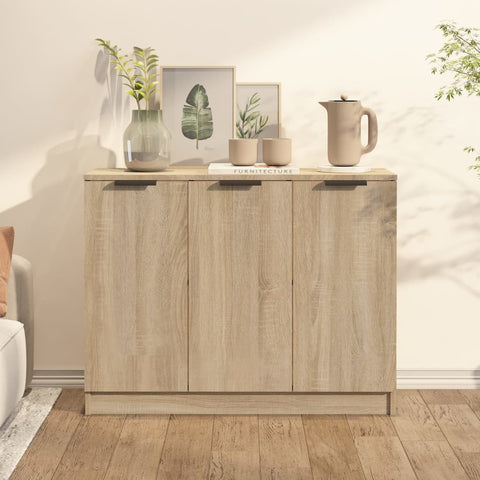 vidaXL Sideboard Sonoma-Eiche 90,5x30x70 cm Holzwerkstoff