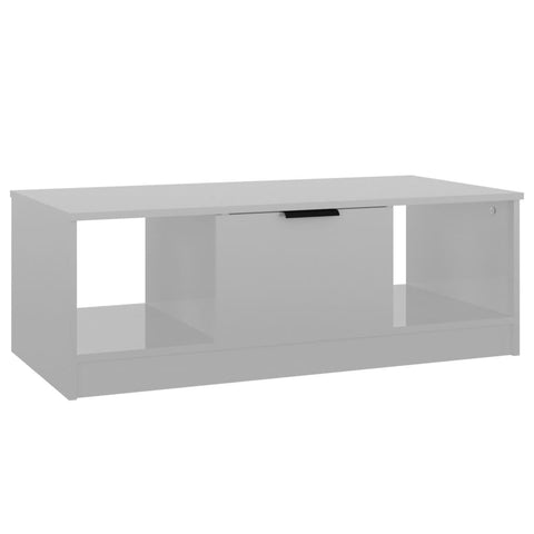 vidaXL Couchtisch Hochglanz-Weiß 102x50x36 cm Holzwerkstoff