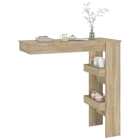 vidaXL Wand-Bartisch Sonoma-Eiche 102x45x103,5 cm Holzwerkstoff