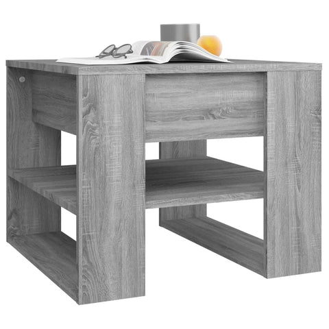 vidaXL Couchtisch Grau Sonoma 55,5x55x45 cm Holzwerkstoff