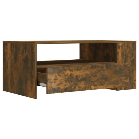 vidaXL Couchtisch Räuchereiche 102x55x42 cm Holzwerkstoff