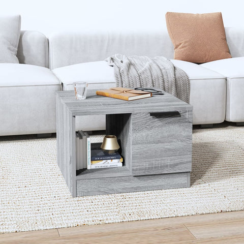 vidaXL Couchtisch Grau Sonoma 50x50x36 cm Holzwerkstoff