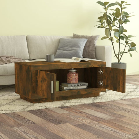 vidaXL Couchtisch Räuchereiche 102x50x45 cm Holzwerkstoff