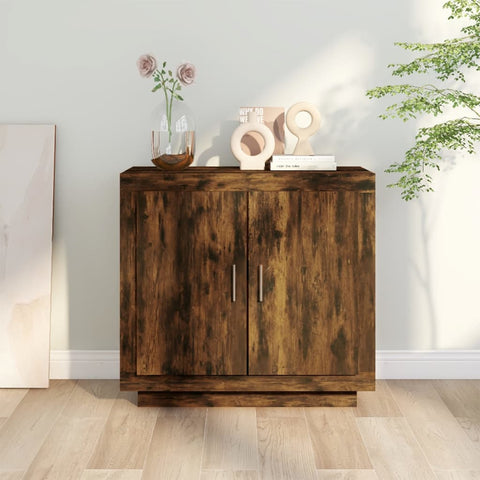 vidaXL Sideboard Räuchereiche 80x40x75 cm Holzwerkstoff